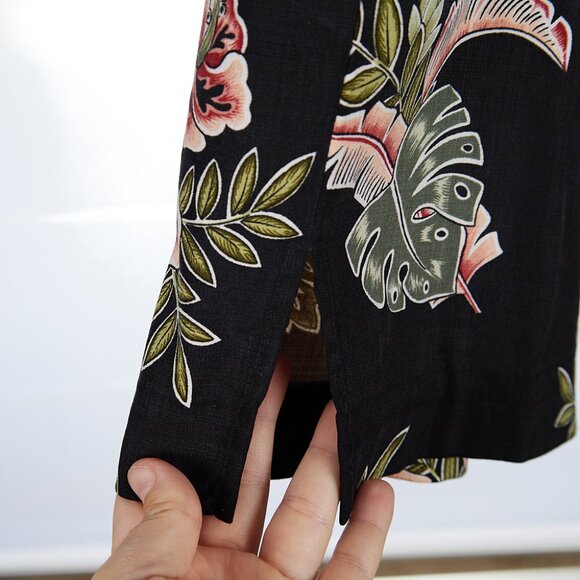 Vintage Tommy Bahama Silk Blend Stretch Wide Leg Loose Pants Women's Size 12 - Picture 3 of 7